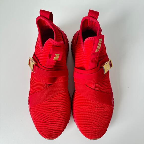 Puma Defy Varsity Mid Red Slip On Sneakers US 7.5 - Picture 11 of 13